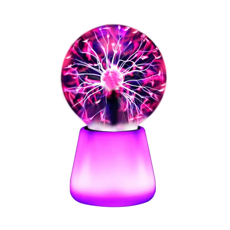 Mar.Interactive Touch& Sound Sensitive Magic Plasma Ball Lamp Ball Atmosphere Globe For Decor For Parties Night Light