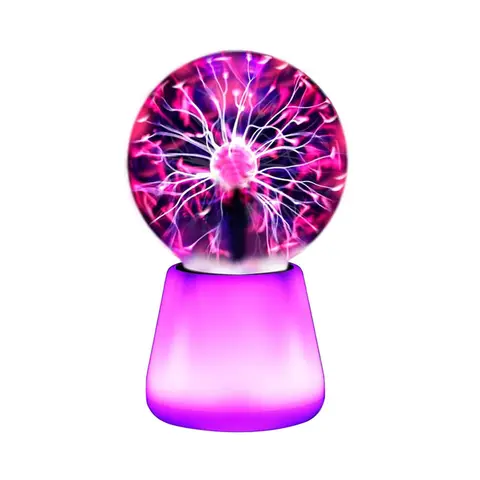 Mar.Interactive Touch& Sound Sensitive Magic Plasma Ball Lamp Ball Atmosphere Globe For Decor For Parties Night Light