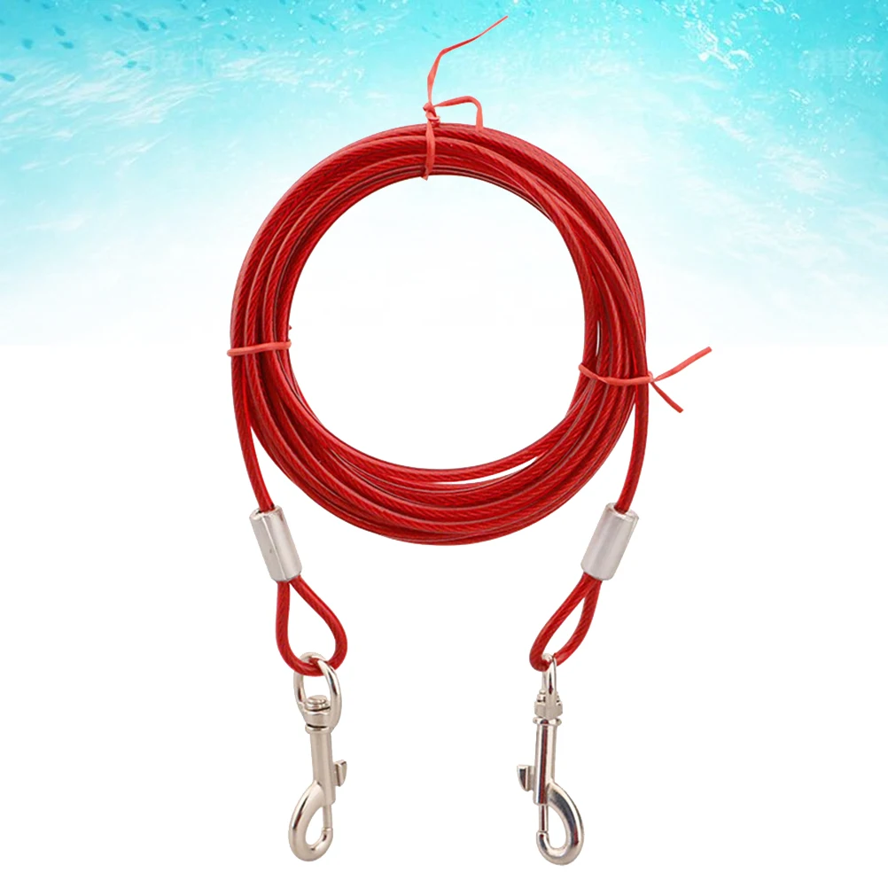

Durable Lengthened Dog Leash Double Head Pet Chain Strong Pulling Rope Ergonomic Handle Wear Resistant Red 5Mmx5M Fashionable