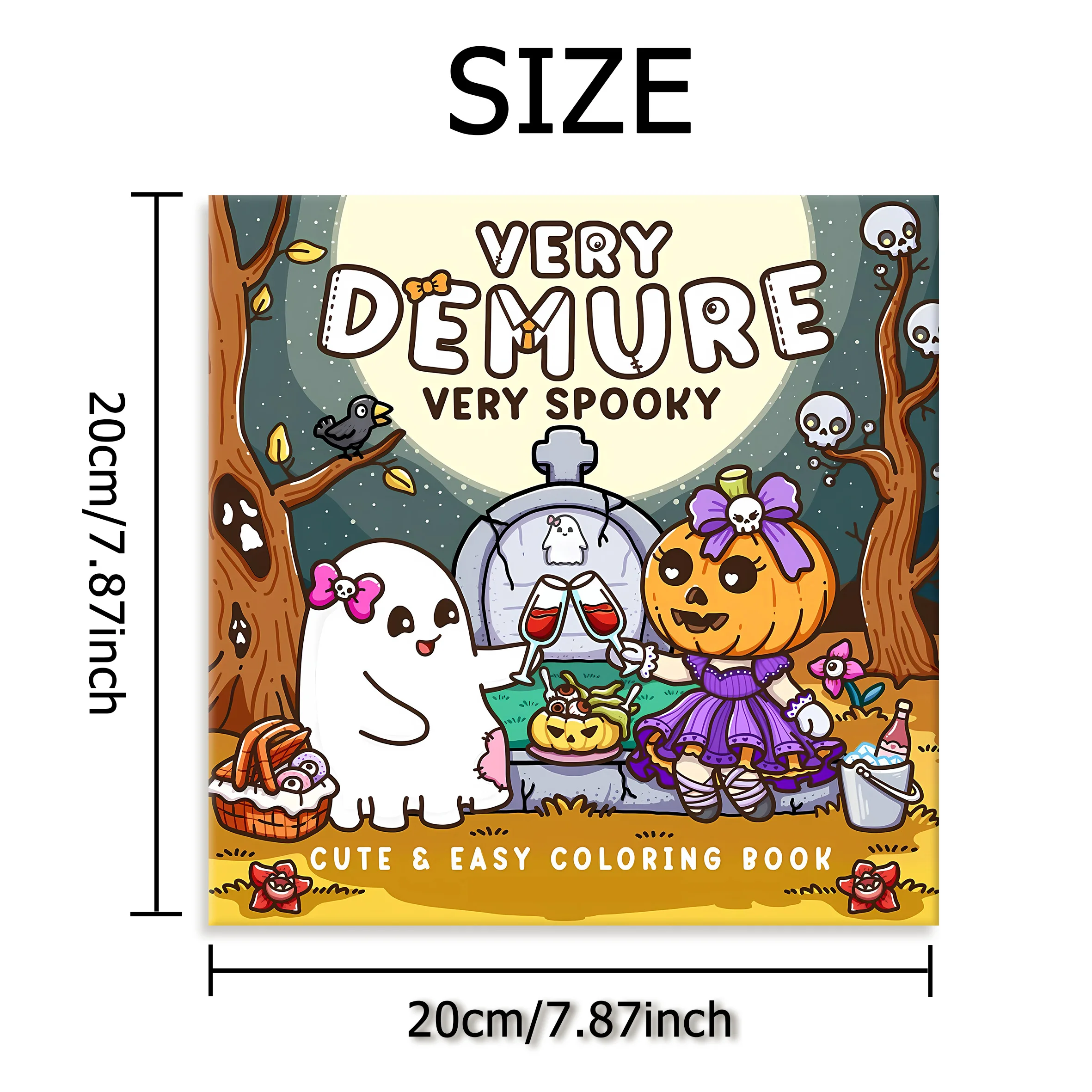 SPOOKY Bold-easy Patterns Coloring Book for Adults Cute Drawing Book Perfect Gift for Party and Birthday