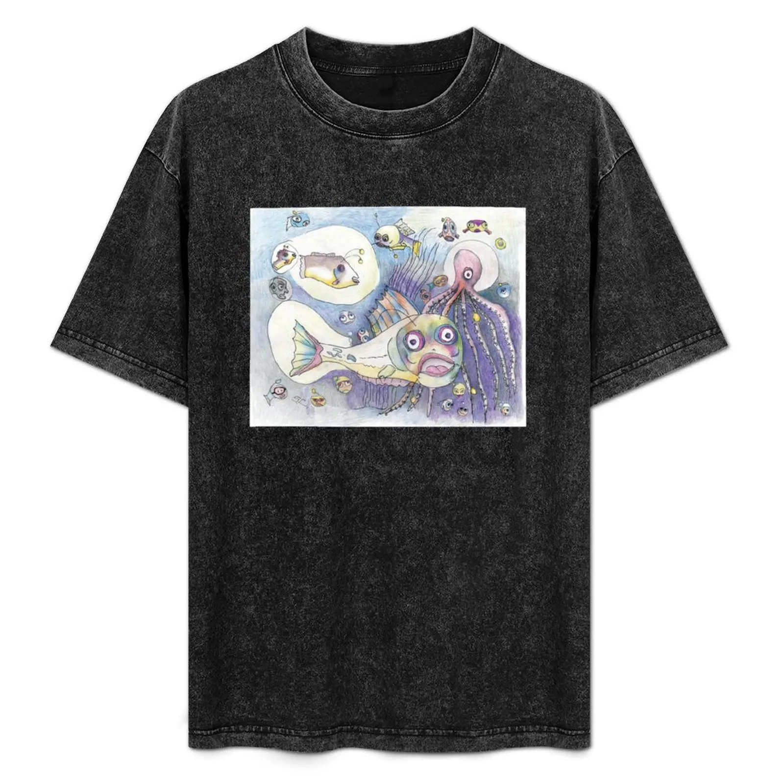 The Ocean Is Watching You T-Shirt Everyday Wear Basic Short Sleeve Top