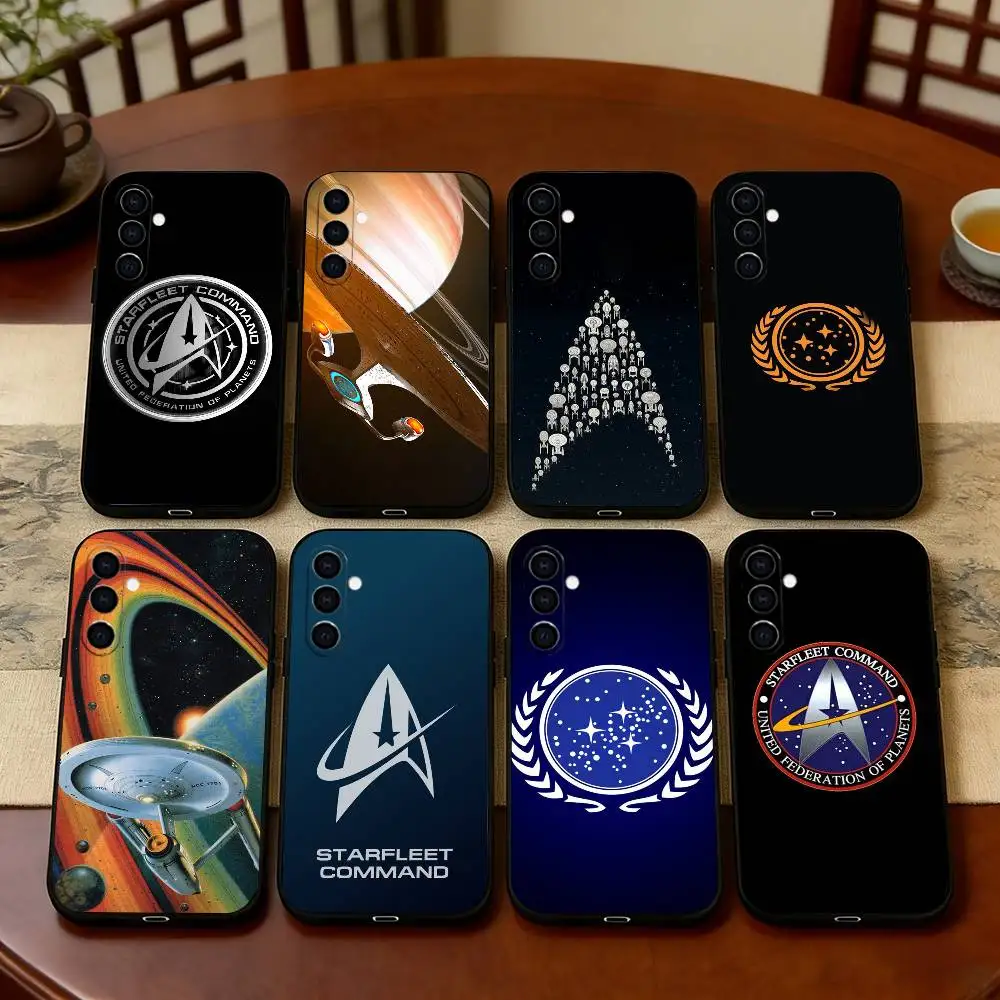 S-Trek Space Theme Phone Case For Samsung Galaxy A73,A72,A71,A70,A53,A52,A51,Others Soft Black Cover