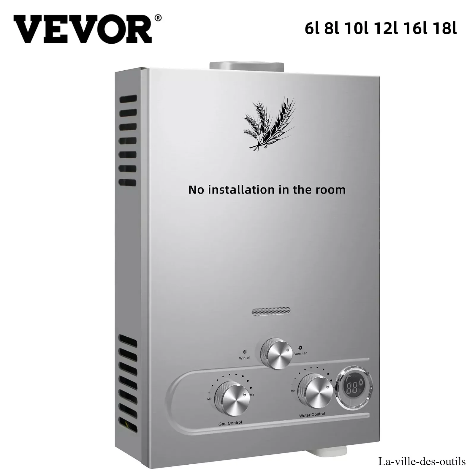 VEVOR LPG liquefied petroleum gas water heater 6L 8L 10L 12L 16L 18L liquefied petroleum gas propane butane water heater