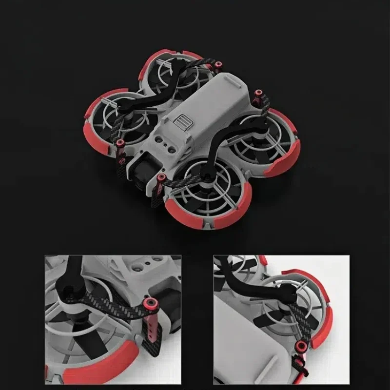 Per DJI Neo Kit di armature protettive in fibra di carbonio Set di accessori combinati per armature di protezione per droni con protezione completa anticaduta leggera