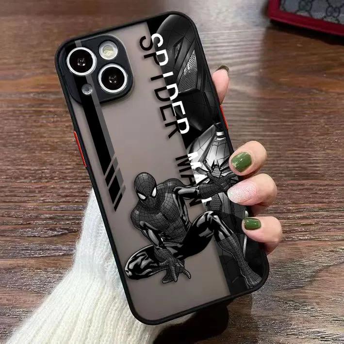 Matowe etui na telefon Marvel Spider-Man Iron Man do Redmi NOTE 14 13 12 12S 11 11T 11S 10 10S 9T 9 9S 10X PRO PLUS, obudowa TPU