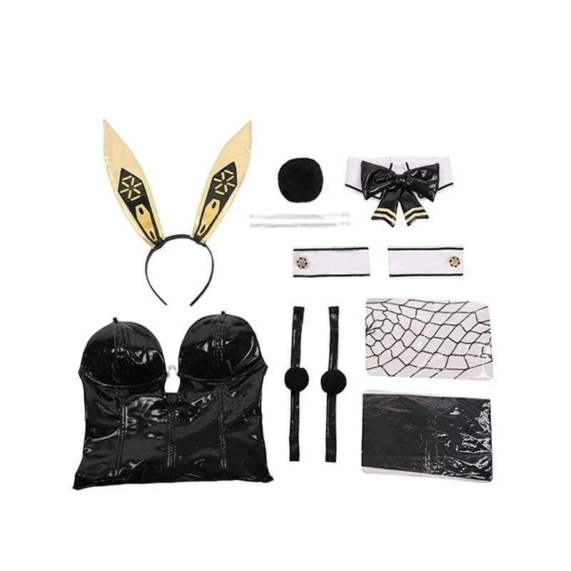 

Game The Goddess of Victory Nikke Noir Cosplay Costume Black Bunny Girl Uniform Women Sexy Bodysuits Halloween Party Outfits CXC