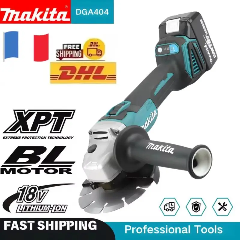Makita DGA404 18V 6,0Ah 125mm Bürstenloser Lithium-Akku-Winkelschleifer Wiederaufladbare Schneidemaschine Multifunktionales All-in-One-Gerät