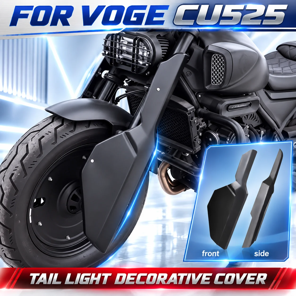 Custom Rear Shock Absorber Trim Cover For VOGE CU525 525CU, Upgrade Rear Suspension Look Mod Parts