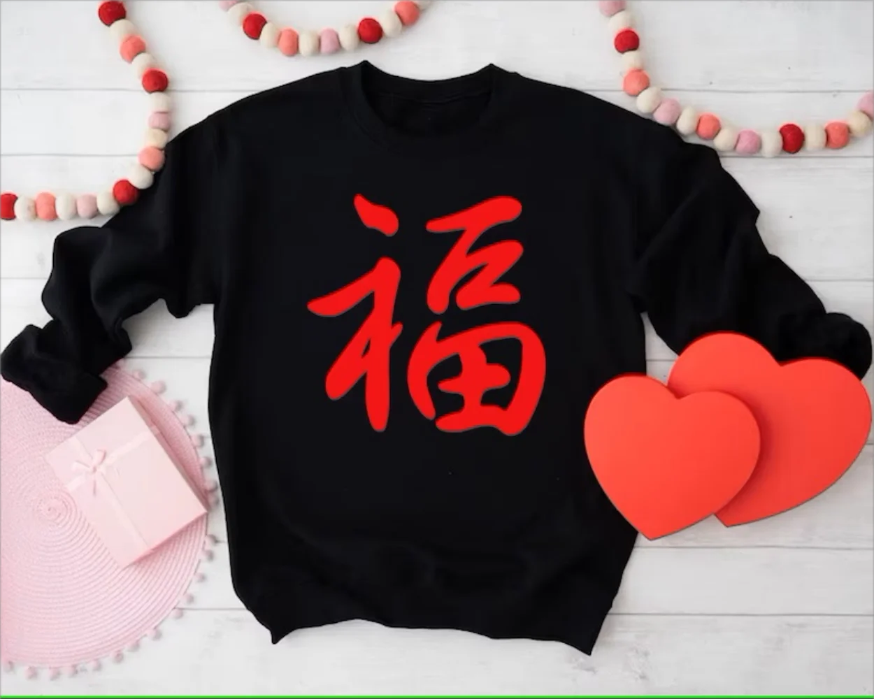 New Year Of The Dragon Shirt Good Fortune Chinese Style Sweatshirt 2024 Lunar New Year Pullover Fu Good Luck Vietnamese New Year