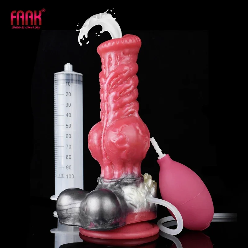 

FAAK Large Knot Dog Ejaculation Dildo With Suction Cup Artificial Squirting Penis Female Masturbator Couple Flirting Products