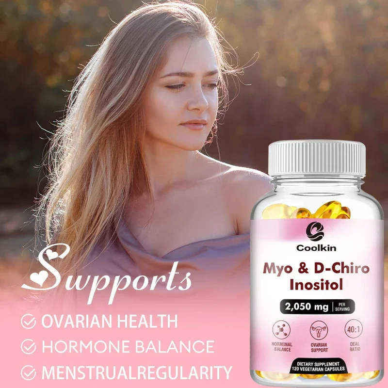 Myo & D-Chiro Inositol Supplement 2050mg - Regulate Menstrual Cycle Fertility Supplements for Women, Hormonal Balance