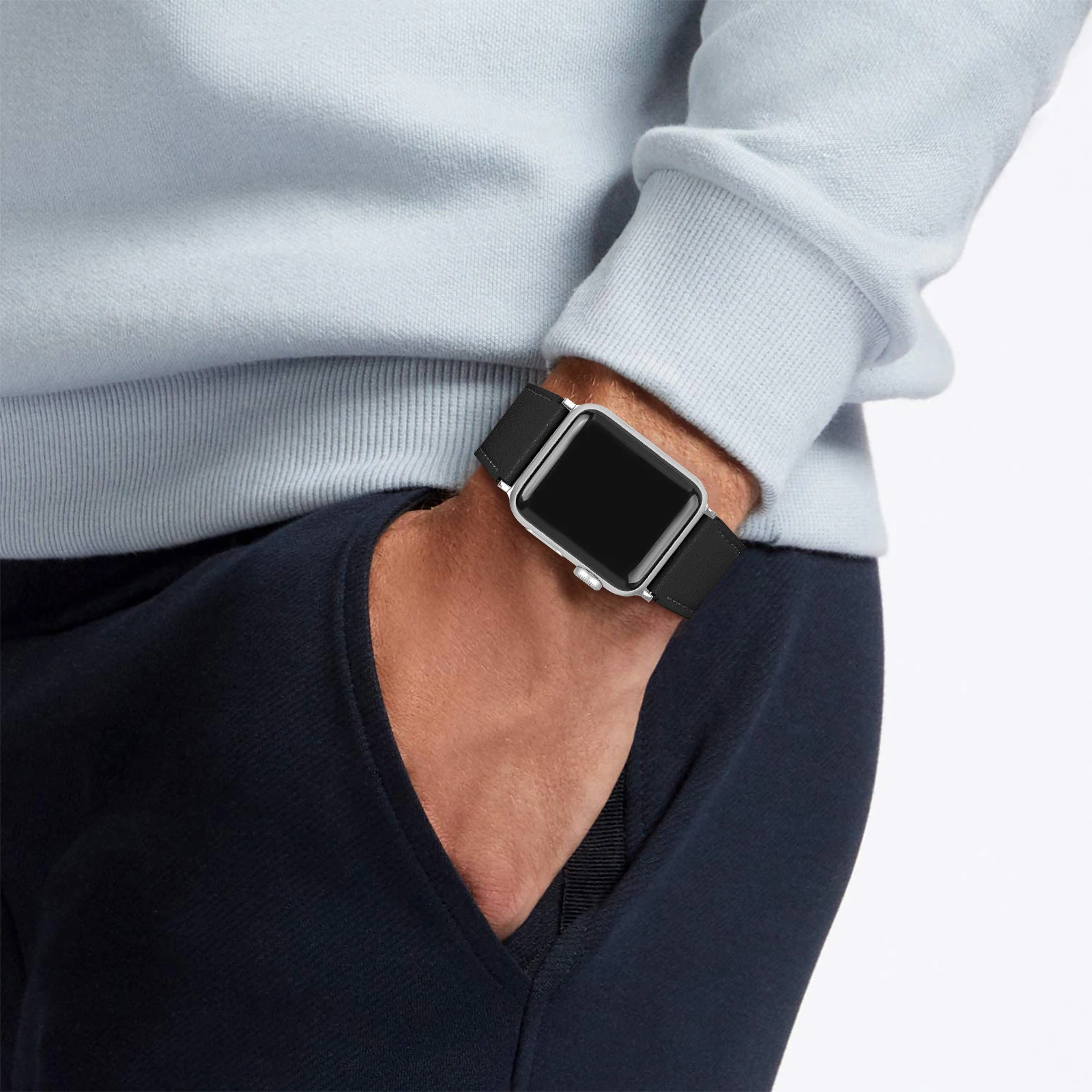 애플 워치 시리즈용 스트랩, 가죽 밴드, 아이워치 SE 6, 5, 4, 3, 40mm, 44mm, 38mm, 42mm, 42mm, 울트라 49mm, 40mm, 45mm