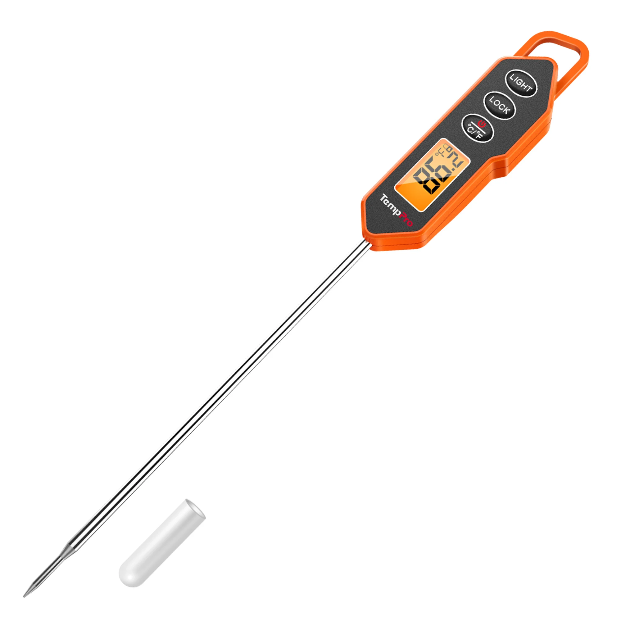 Thermomètre numérique pour barbecue TempPro TP01H, écran LCD rétroéclairé, thermomètre de cuisine pour four et viande, lecture instantanée