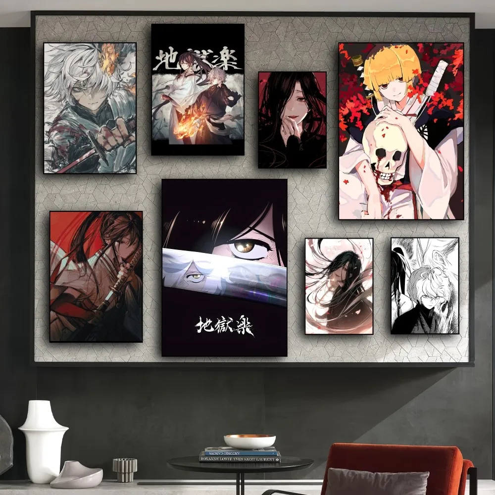 Hells Paradise  Jigokuraku Anime Poster Prints Wall Decals Sticker Pictures Living Room Home Decoration