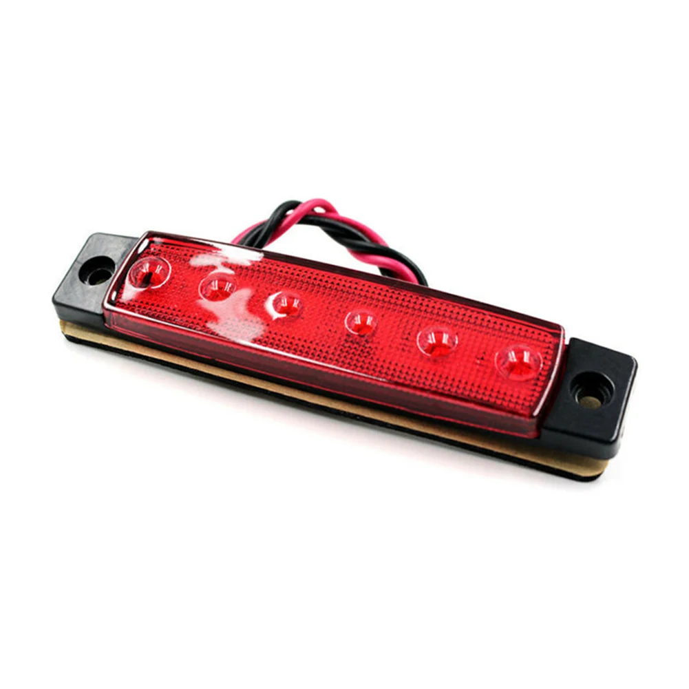 Practical Indicator Light 120 lumens 12V Side Marking Stern Light Trailer 12V-DC 6LED ABS Boat Bus Red + Green