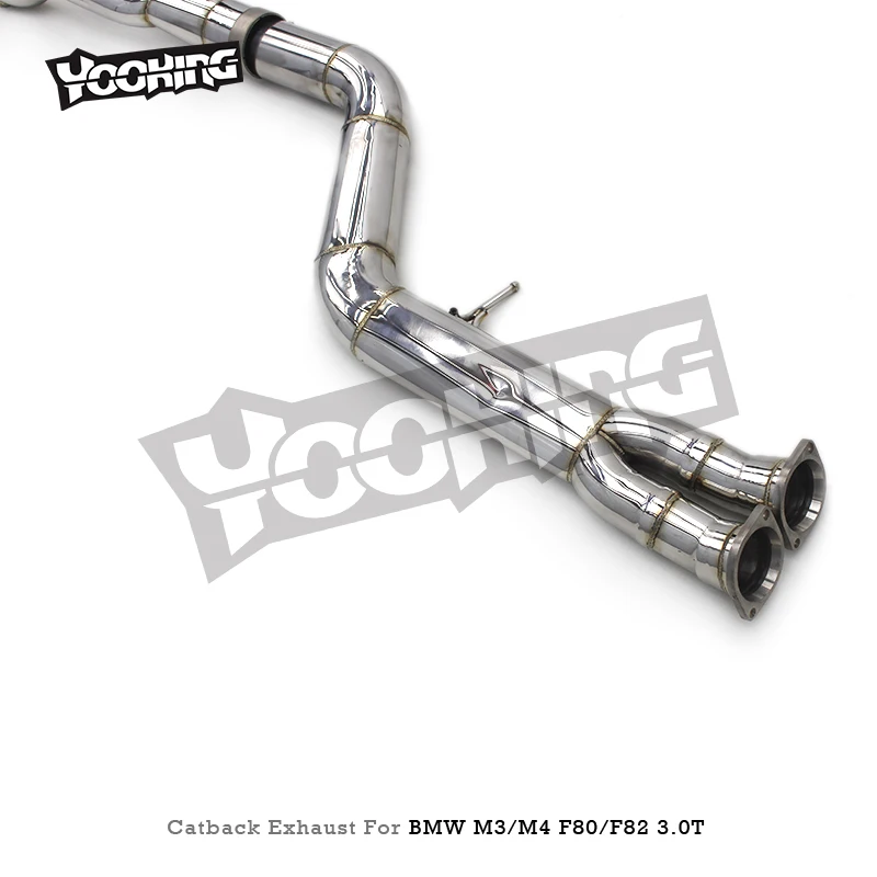 Yooking Stainless Steel Catback Exhaust System For BMW M3/M4 F80/F82 3.0T (2014-2019) Valve Escape Auto Accessories