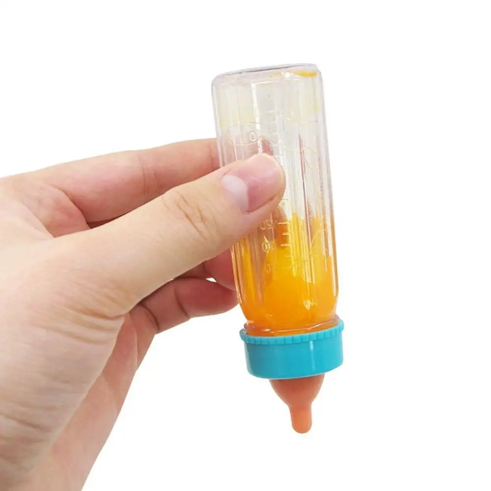 Magic Disappearing Baby Bottle Toy Set, Realistic Doll Feeding Accessories with Pacifier Juice Bottle Spoon, Pretend Play