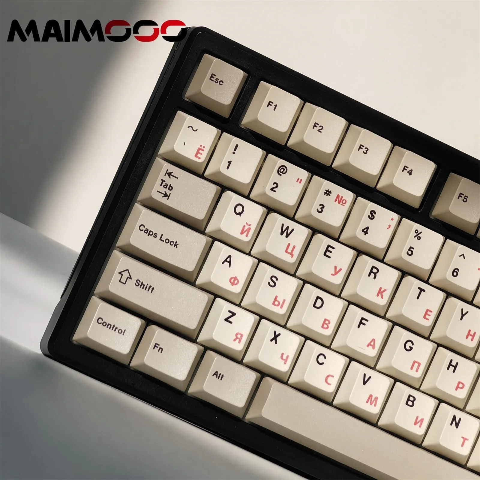 MAIMOOO-Clássico retro russo Keycaps, 113 teclas, vermelho, branco, cinza, OEM, Pbt teclado mecânico, DIY, estilo simples Ru Keycap, 9009