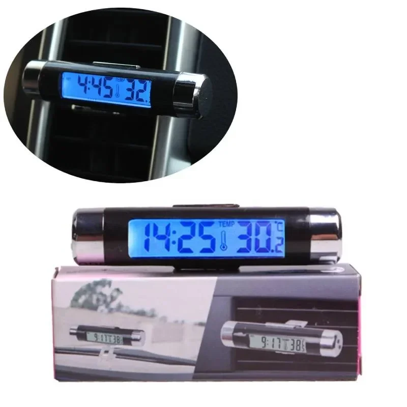 

Carhome High Quality 2 In 1 Car Digital LCD Clock/Temperature Display Electronic Clock Thermometer Car Digital Time Clock Car Ac