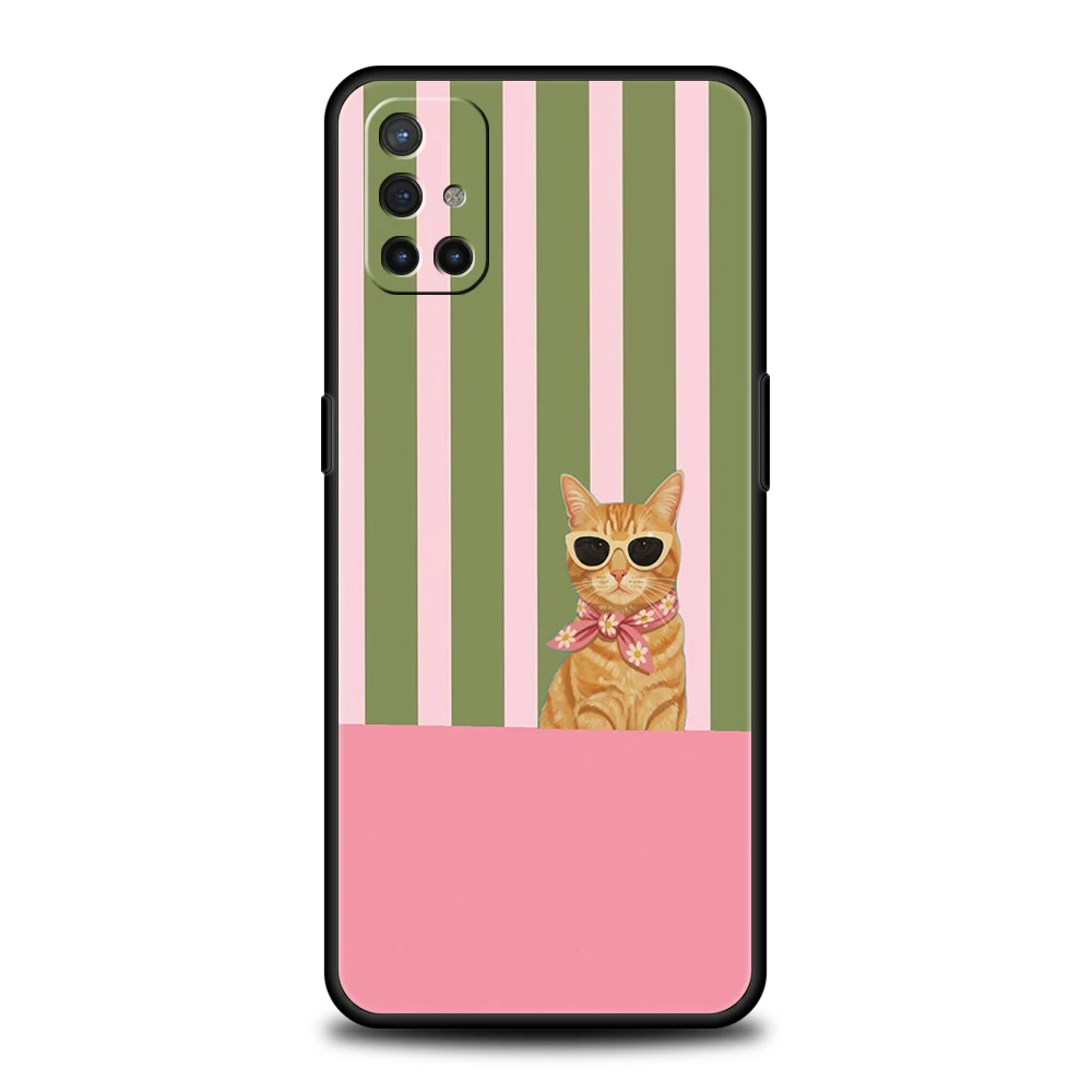 Phone Case For OnePlus 15 13 12 11 10 9 Pro 15T 13T 15R 13R 12R 11R 10R 9RT 8T 7T Nord 2T CE 2 3 5G Cover Artistic Cat Striped