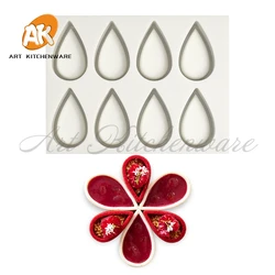 Water Drop Silicone Mold Fondant Cake Decoration Silicone Mold Hand Made Decorating Leaves Chocolate Candy Kitchenware