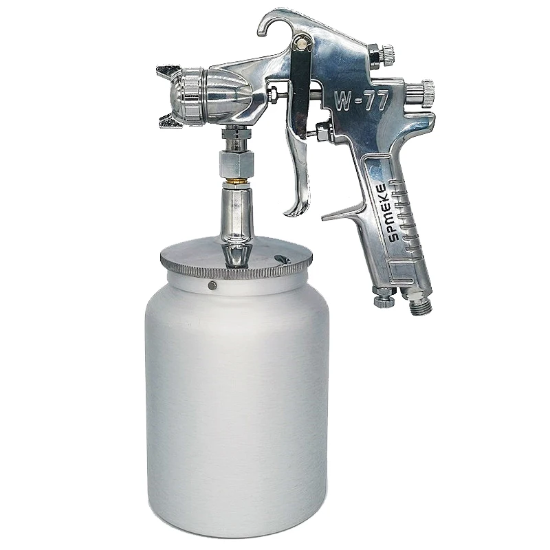 W-77 Spray Gun Large Diameter Spray Water Emulsion Paint Gun Spray With Pot