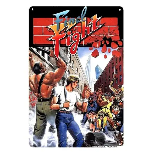 Final Fight Retro Arcade Video Game Metal Poster Tin Sign 20*30cm