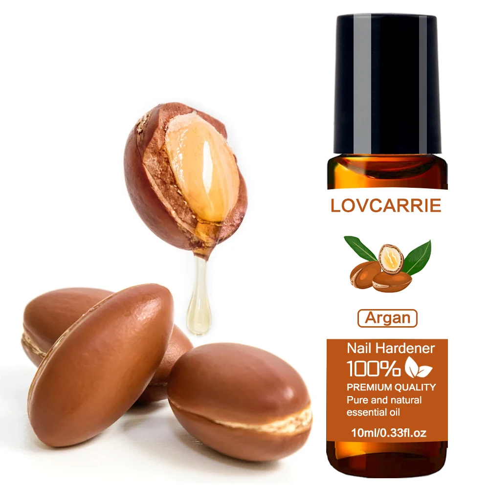 LOVCARRIE-Argan Natural Endurecedor de Pregos, Óleo Essencial, Óleo de Cutícula, Tratamento Nail Art, Reparar Unhas Danificadas, Qualidade Premium, 10ml