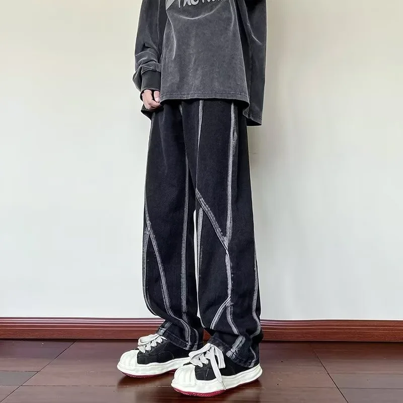 

Рабочие брюки, мужские летние уличные свободные повседневные брюки, тонкие и красивые прямые тонкие брюки десантника