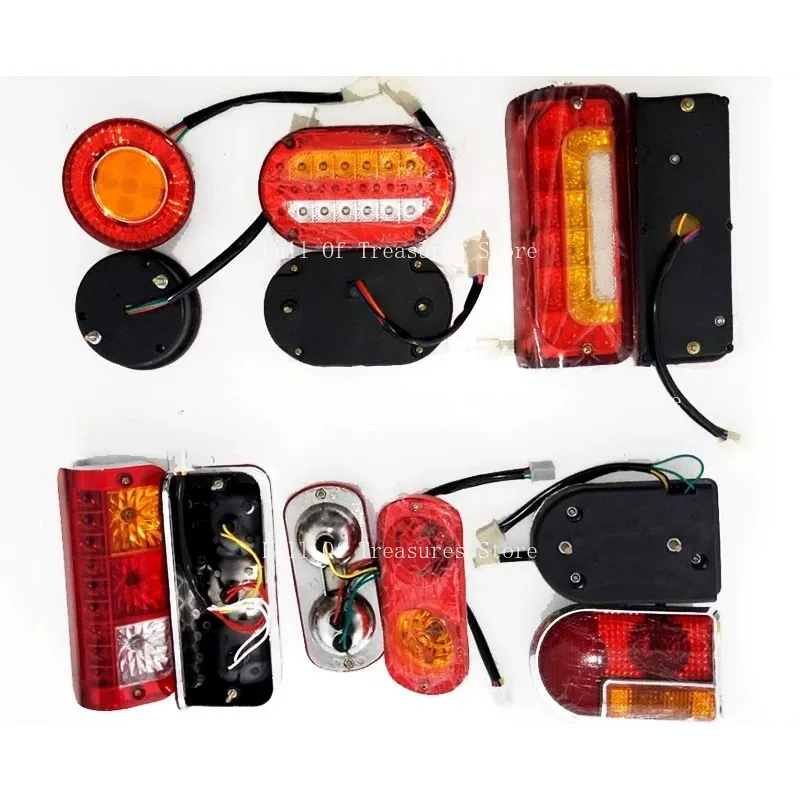 Suitable for Electric Tricycle Rear LED Tail Light Angle Lamp Brake Light Round Lamp 48V 60V