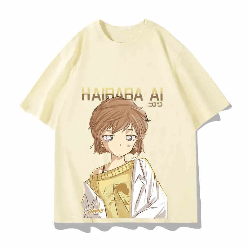 

2025 Japan Greihara Anime T Shirt Famous Detective Conan Short Sleeve TShirt Men Clothing Women Streetwear 100%Cotton Casual Tee