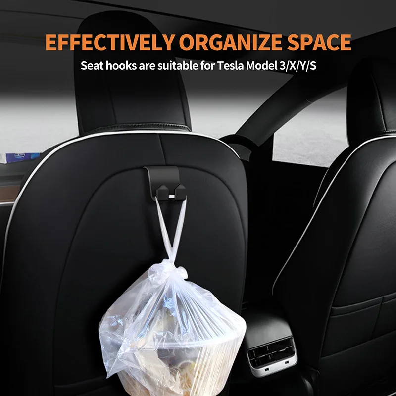 2023 New Car Seat Headrests Hooks Plastic Storage Holder for Tesla Model 3/Y 21 Years After The Car Dedicated Accessories