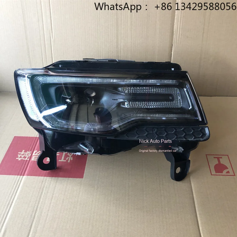 For Jeep New Grand Cherokee Original LED Headlight Assembly 6000k Blackened Daytime Running Light Lamp High Color Temperature