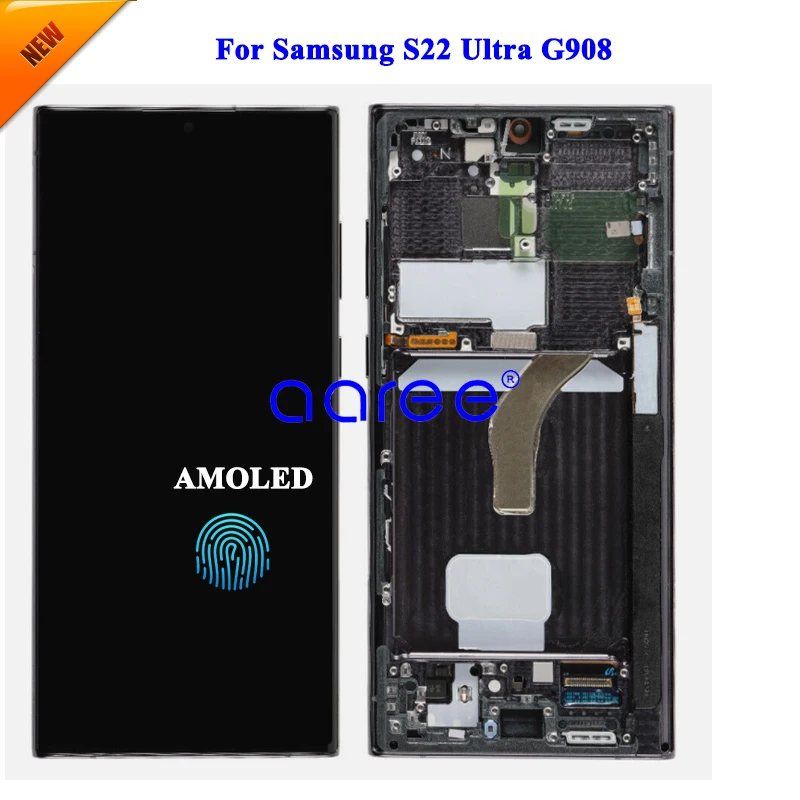 6.67\' AMOMLED OLED LCD Screen For Samsung S22 Ultra 5G LCD For Samsung S22 Ultra S908 LCD Screen Touch Digitizer Assembly