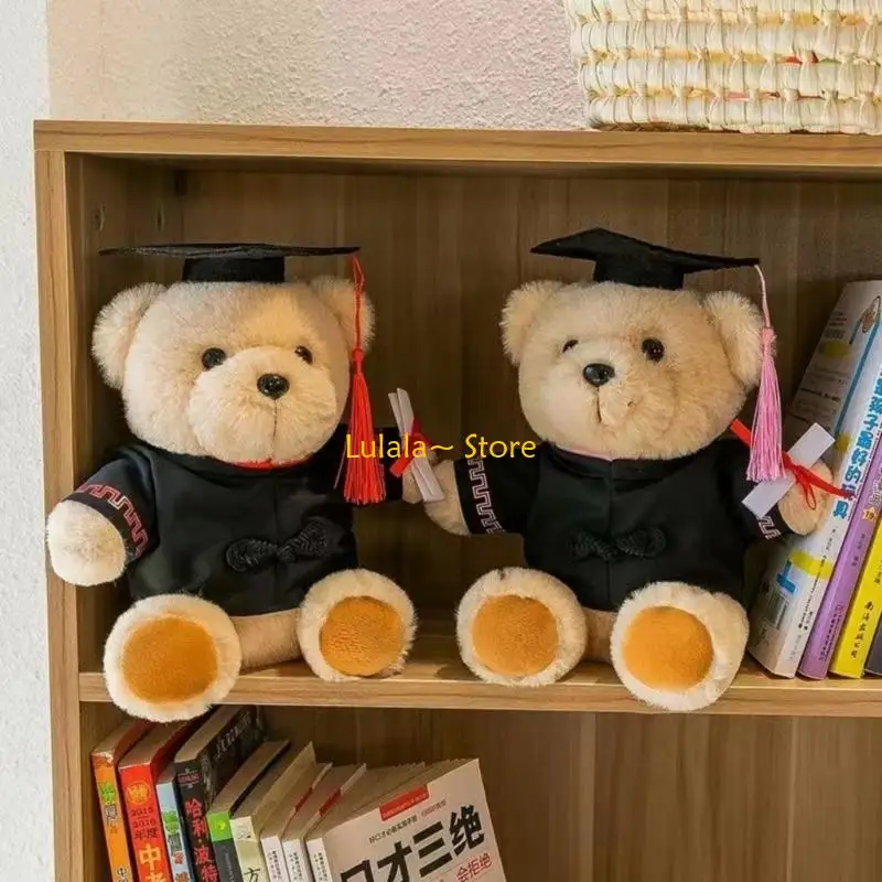 Y4QA Stuffed Bear Toy for University Graduation Party Bear Graduation Bear
