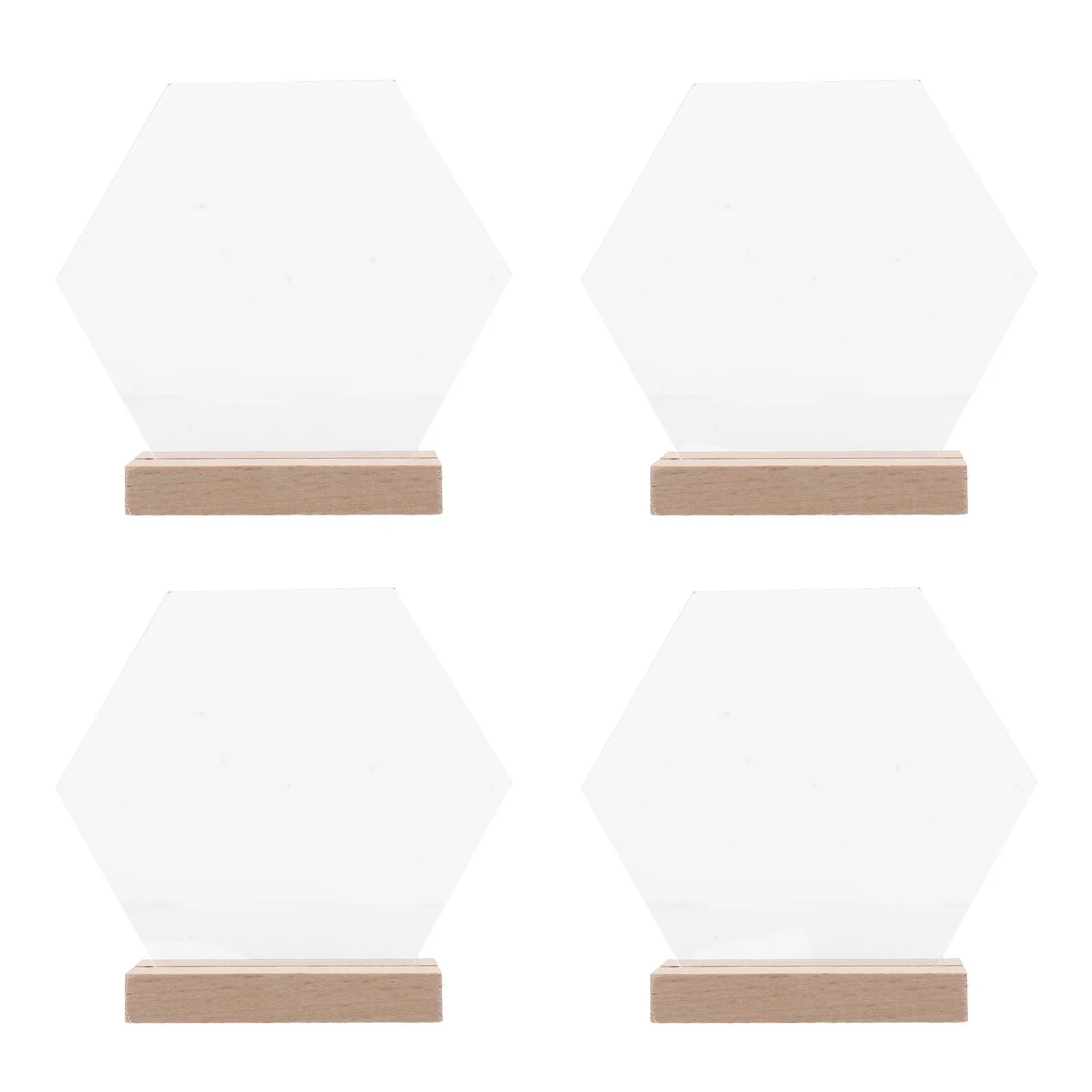

4Pcs Acrylic Place Cards Transparent Table Signs Wedding Decoration Reserved Seating Signs for Banquets and Parties