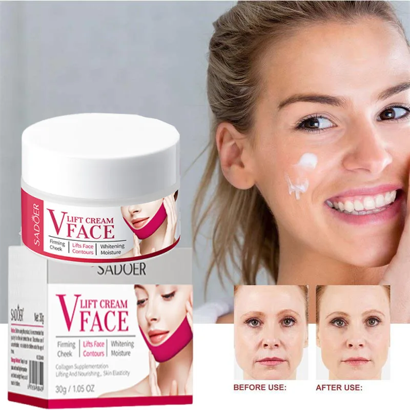V-Shape Face Slimming Cream Effective Lift Up V Double Chin Cheek Slimming Firming Anti Wrinkle Shaping Massage Facial Skin Care