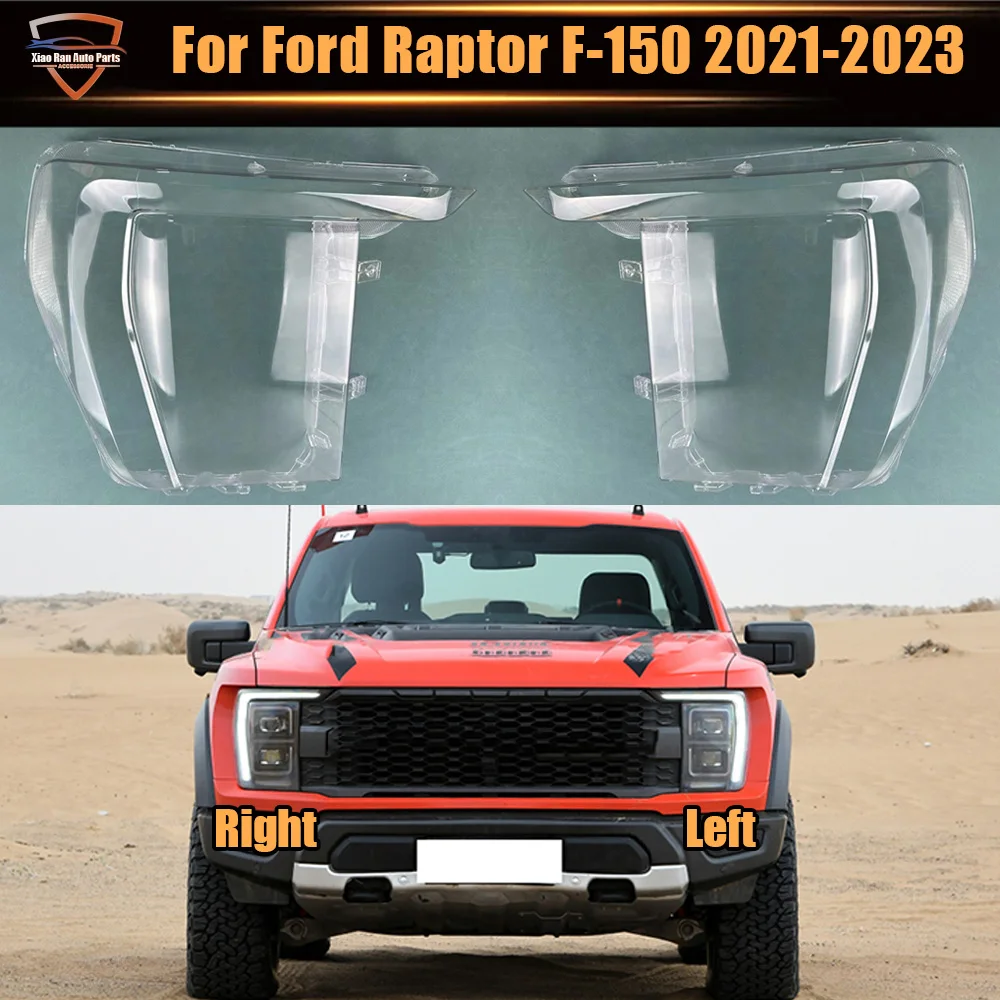 

For Ford Raptor F-150 2021 2022 2023 Car Accessories Headlamp Transparent Cover Lampshade Headlight Shell Lens Plexiglass