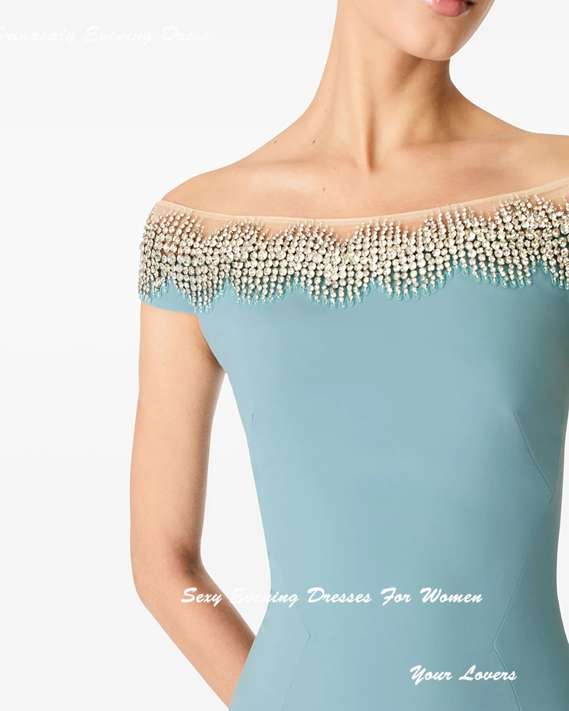 قبالة الكتف الرسمي مطوي كريب فساتين السهرة للنساء مثير الكشكشة كوكتيل حفلة موسيقية رداء حفلات مشد ألف خط فستان الحفلة الراقصة