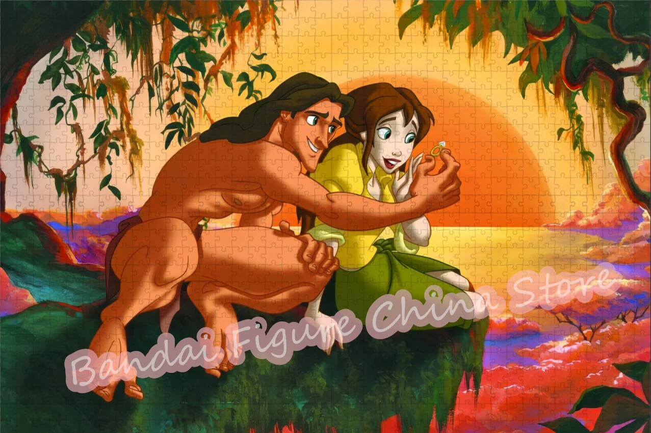 The Legend of Tarzan Cartoon Print Puzzle 300/500/1000 Pieces Dinsey Anime Jigsaw Puzzle Stress Relief Toy Kids Game Gifts