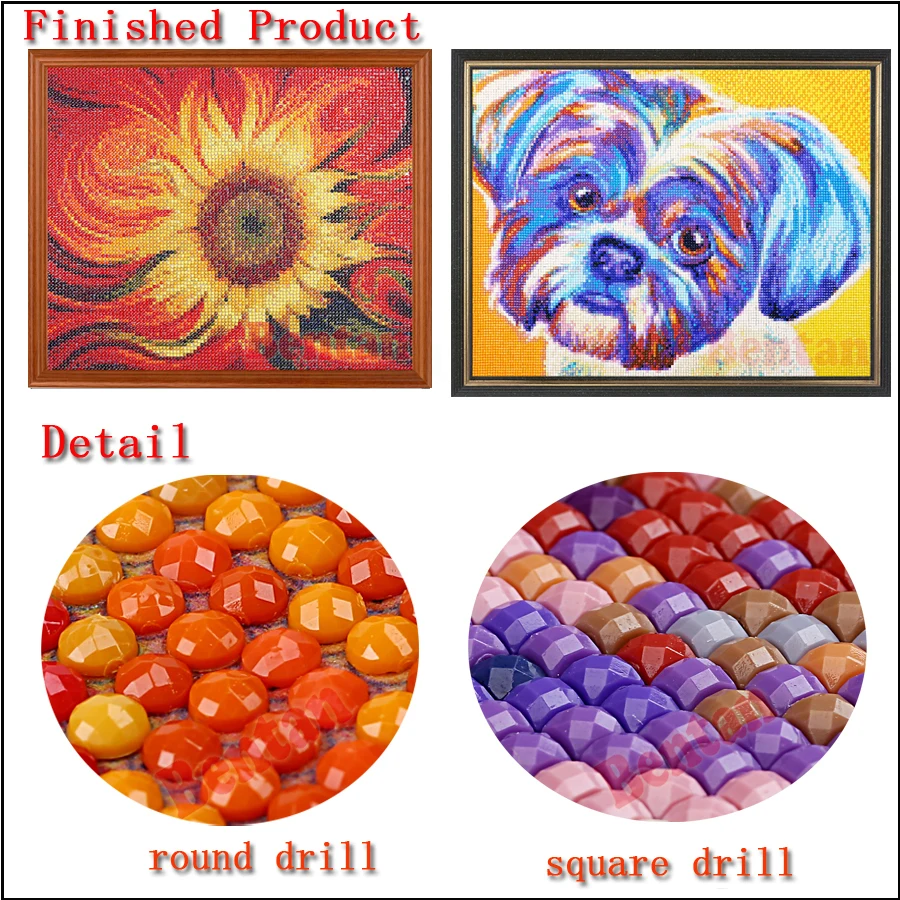 3D Diamond Embroidery Shar Pei Pet Dog Cross Stitch Full Square round Drill Diamond mosaic Diy 5D Diamond Painting Rhinestone