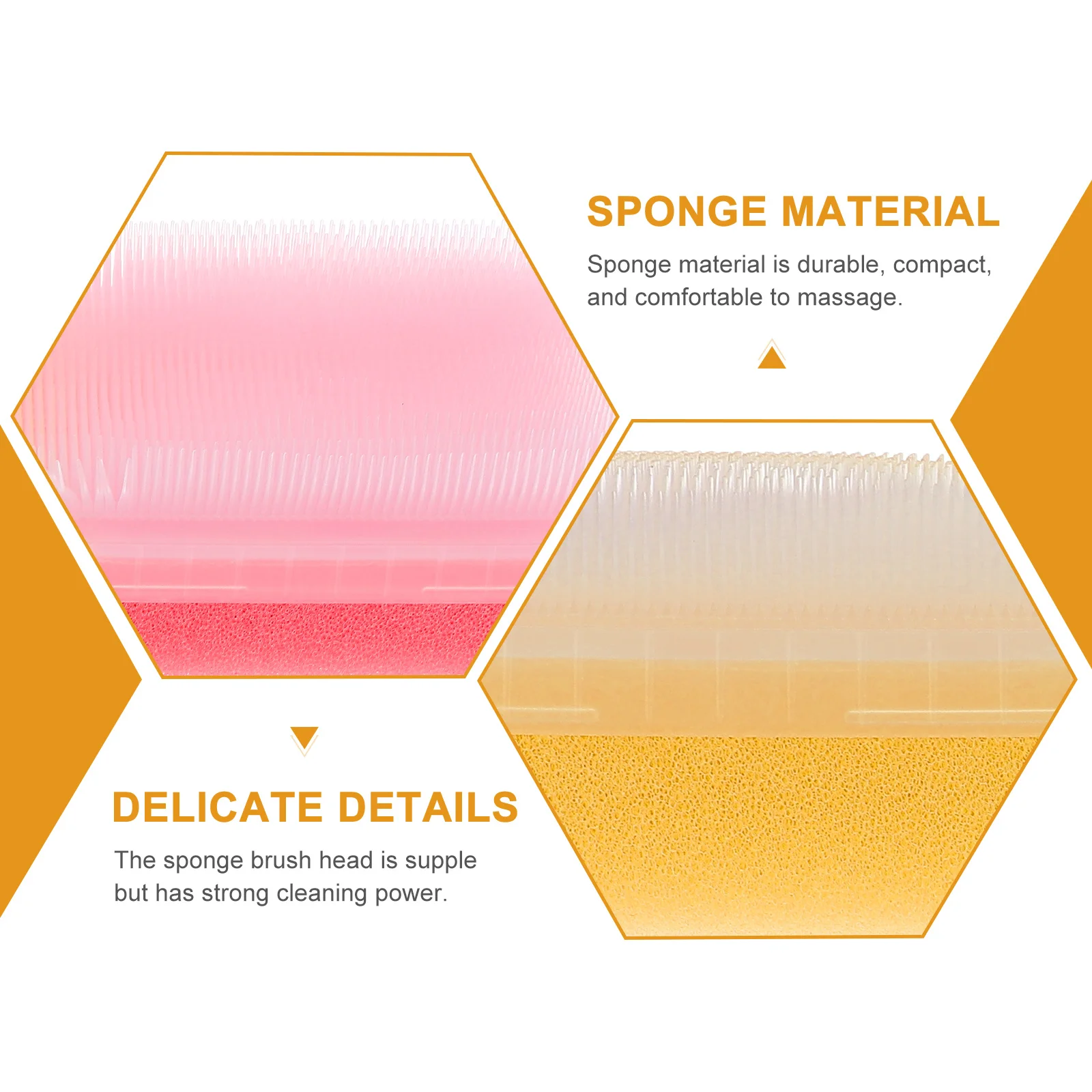 

2Pcs Sensory Brush Sponge Massage Bath Tool Shower Cleaning Relaxation Portable Gift Sensory Brush