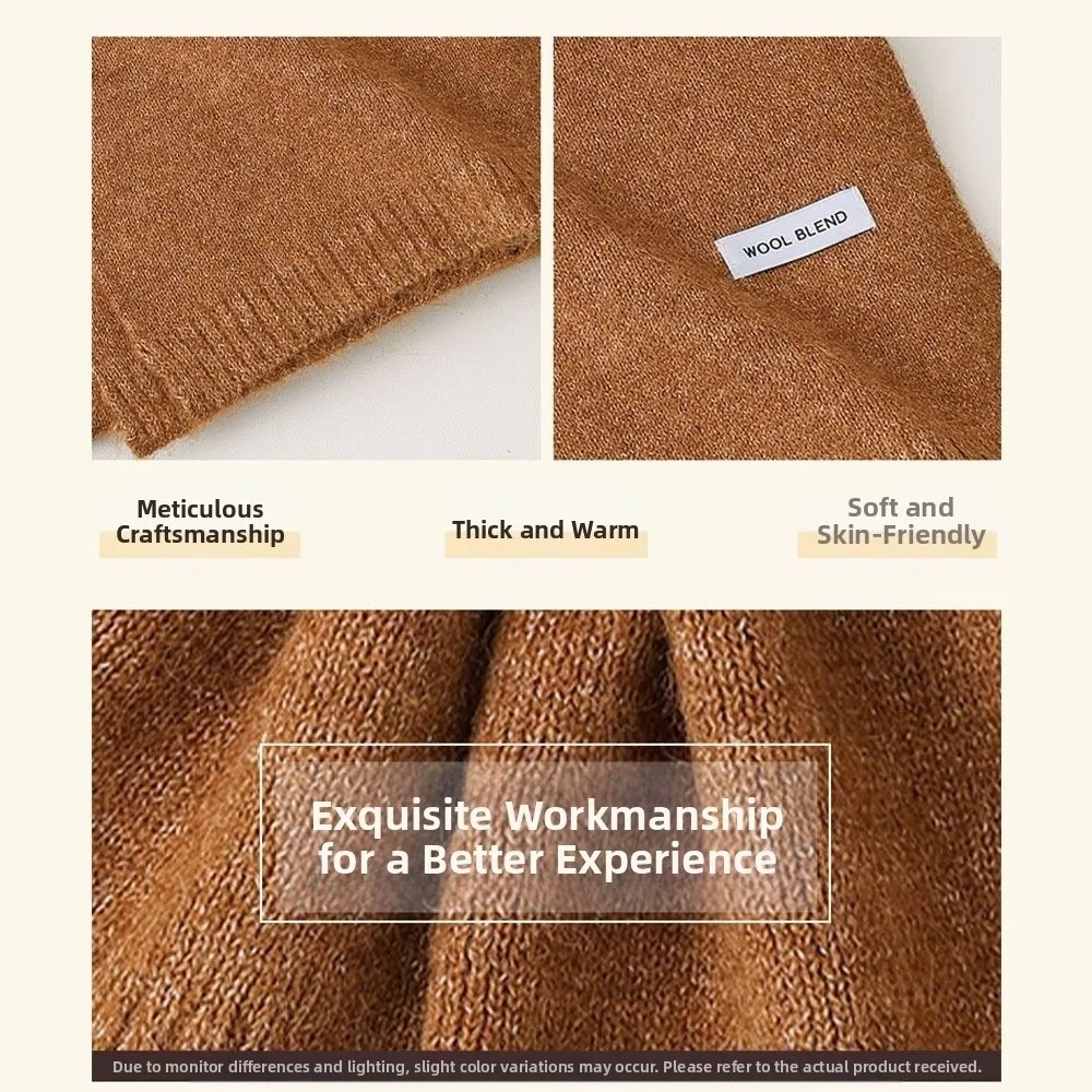 

Универсальный теплый утеплитель для шеи, ветрозащитный холодостойкий вязаный шарф, однотонные шарфы, нагрудник, осень и зима