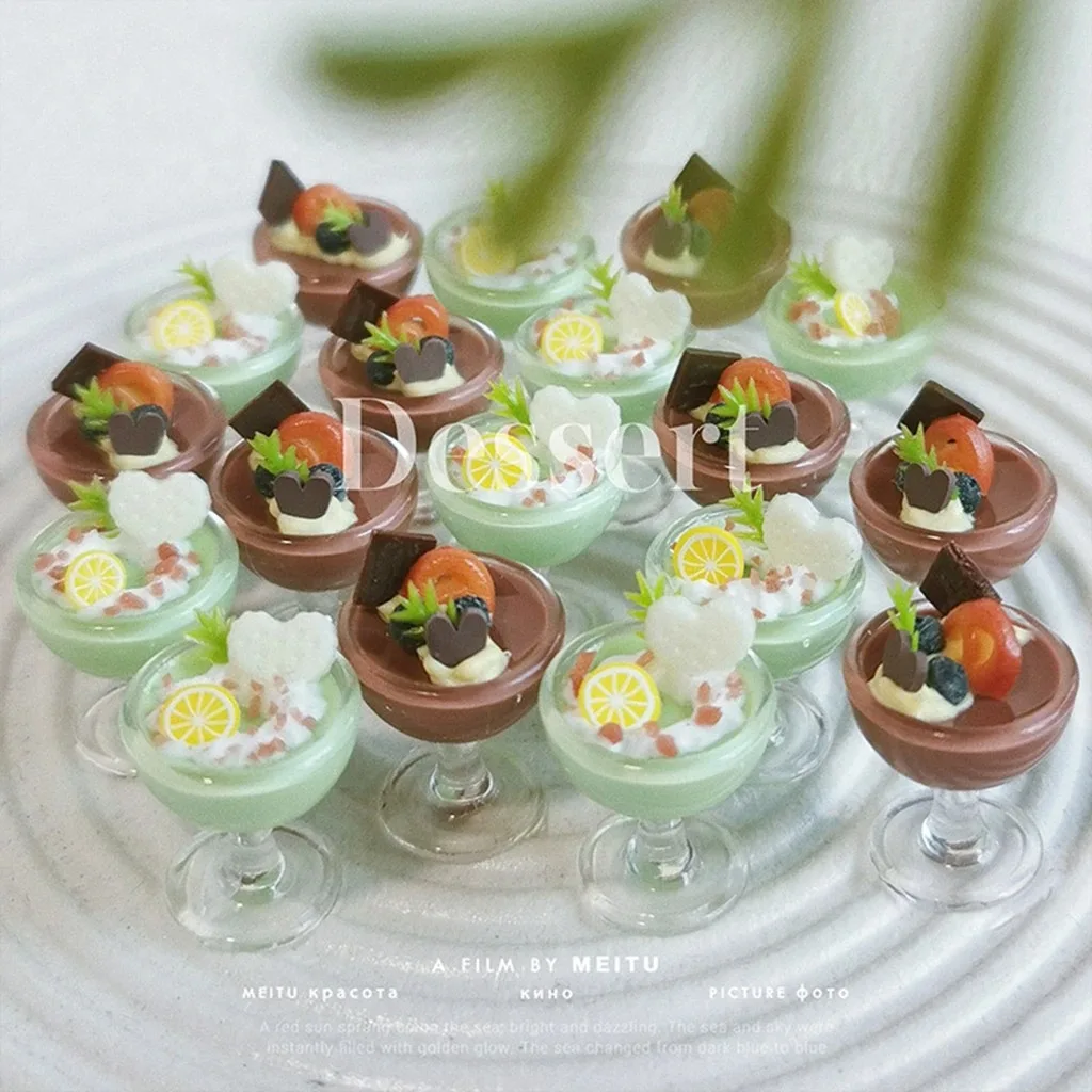 

Миниатюрные украшения для кукольного домика 1/12: Десертная серия для чаепития в лесном стиле, чашка с муссом, аксессуары для кукол, игрушки