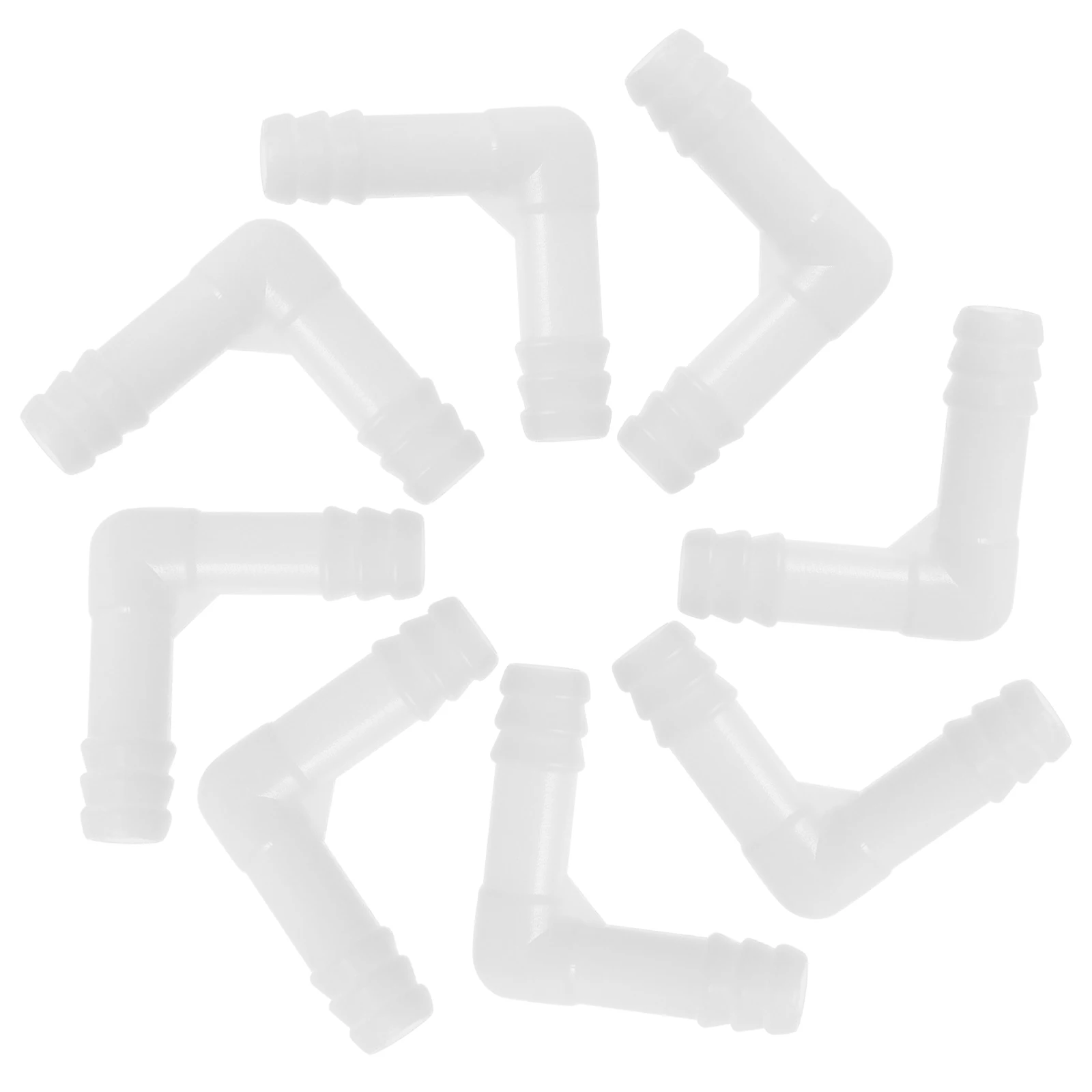 

10pcs 90 Degree PP Elbow Connectors White Hose Barbs Leak Proof Garden Fittings Tubing Accessories Right Angle