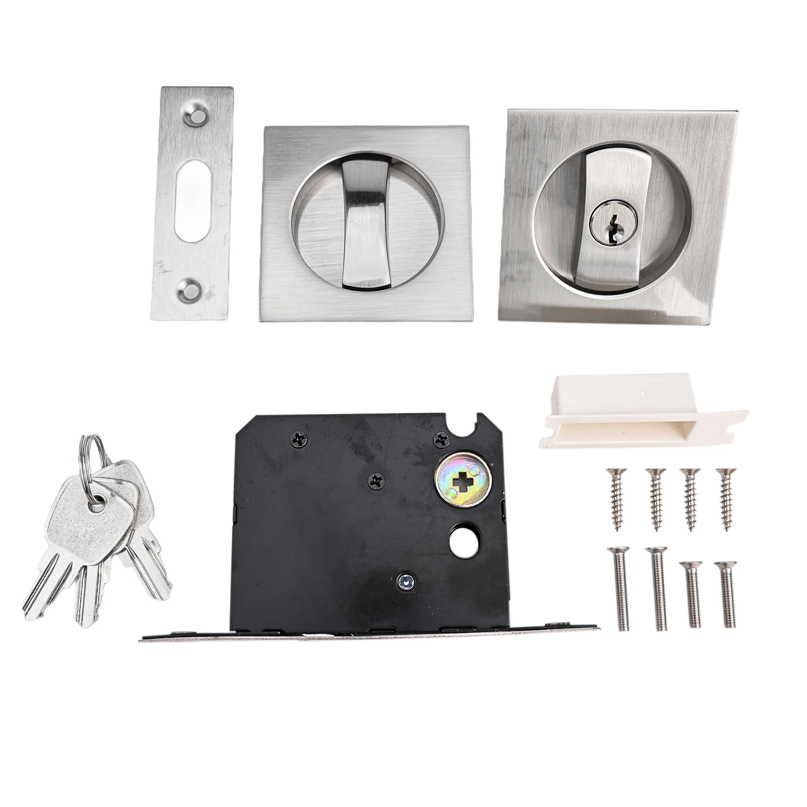 Beautiful Mortice Door Lock Square Door Lock Sliding Door Latch Square 450g Bathroom Door Lock Black Bathrooms