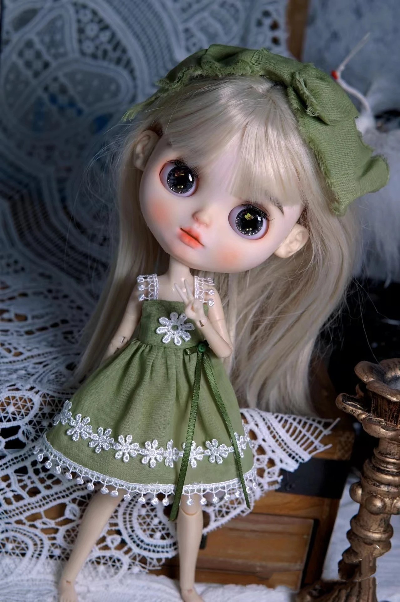 

Одежда Blythe 1/6, платье-бандо 30 см, юбка из искусственной ткани (подходит для Pullip,Ob24, Licca)