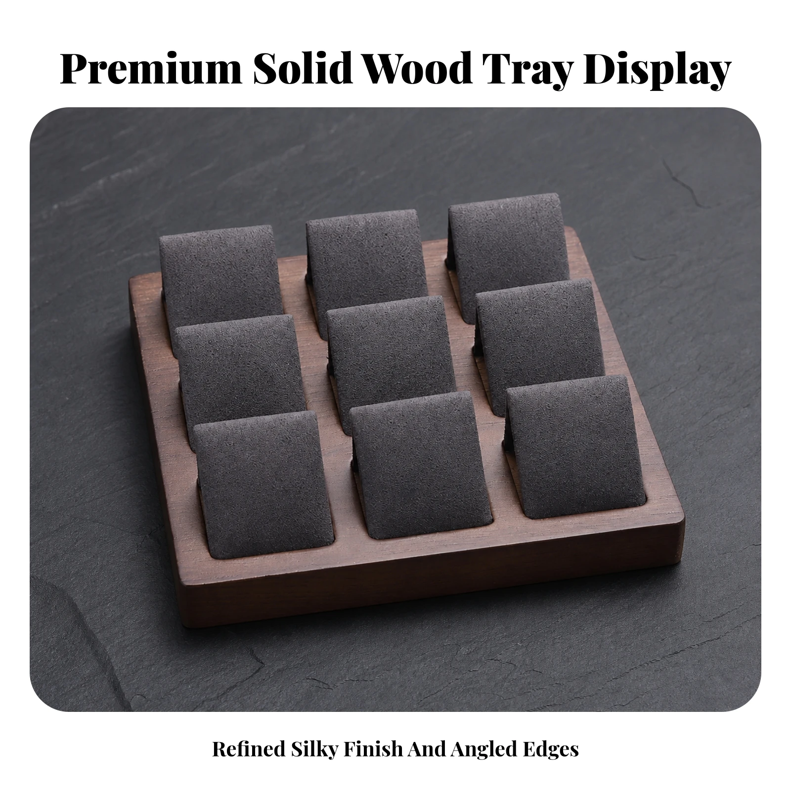 Jewelry Display Tray Compact Earring Display Tray Tangletangle-Proof Scratch-Resistant for Market Vendors, Countertop