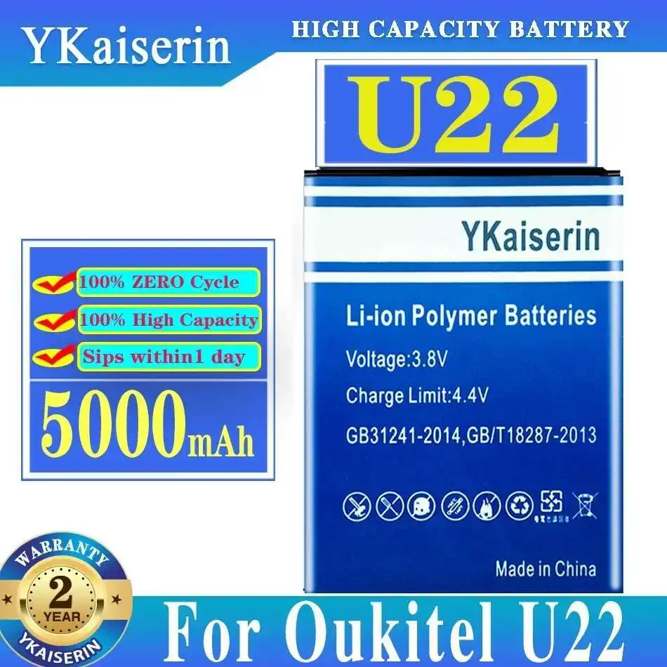 

For Oukitel U22 Mobile Phone Battery 5000Mah Good Low-Temperature Performance