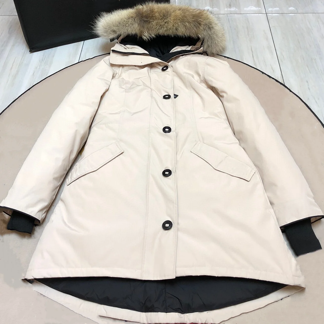 Winter warmer Mantel Damen Daunenjacke Langer Stil Berühmter Designer Parka der Luxusmarke Goose hochwertige Cusual-Jacke